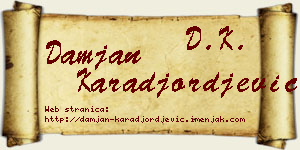 Damjan Karađorđević vizit kartica